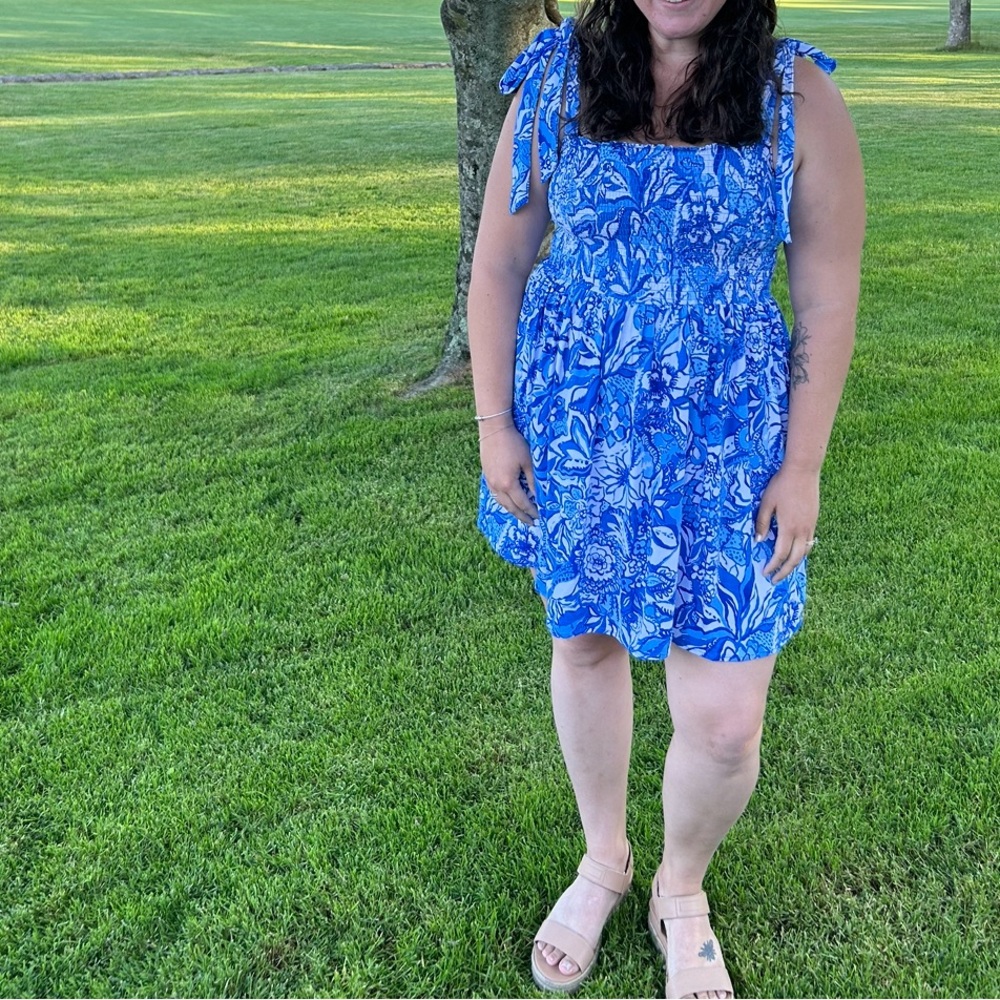 Lilly Pulitzer Rivera Romper XL Blue